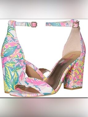 Lilly Pulitzer Amber Lynn Sandal Fiesta Bamba Heel size 9